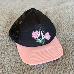 Pink and Black Volcom Hat